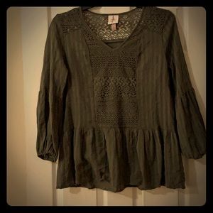 Olive Lace Blouse